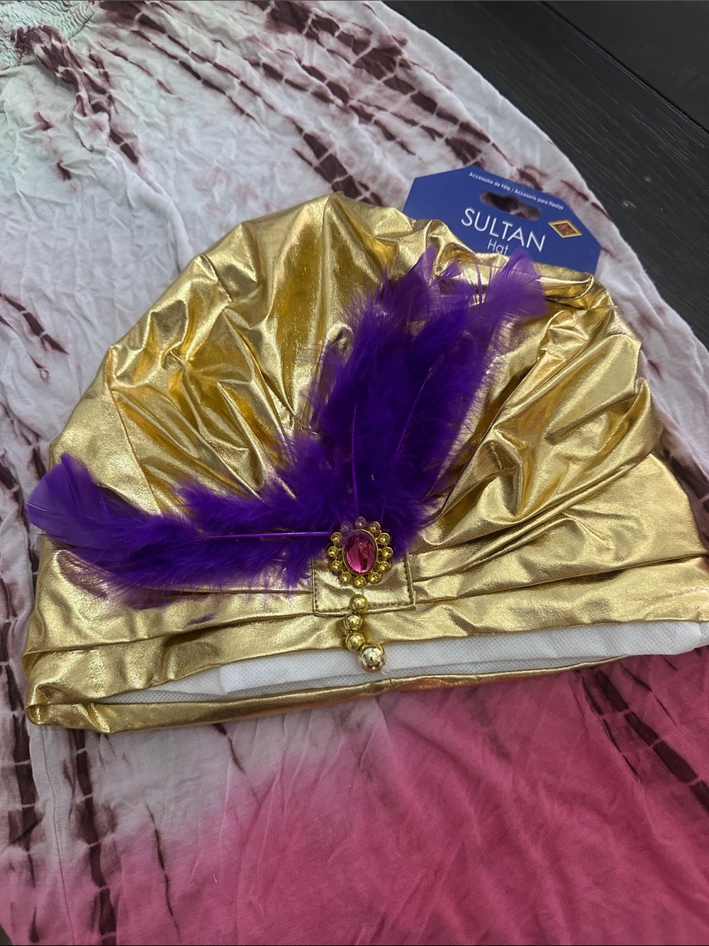 Sultan Gold Men's Feather Turban Hat